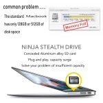 BASEQI 303MA 256 GB Micro SD (TF) -Speicherkarte aus Aluminiumlegierung für Macbook Pro Retina 13,3-Zoll-Laptops – Bild 5