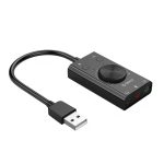 ORICO SC2 Multifunktionale externe USB-Soundkarte ohne Treiber mit 2 x Headset-Anschlüssen und 1 x Mikrofon-Anschluss und Lautstärkeregelung, ORICO SC2 – Bild 2