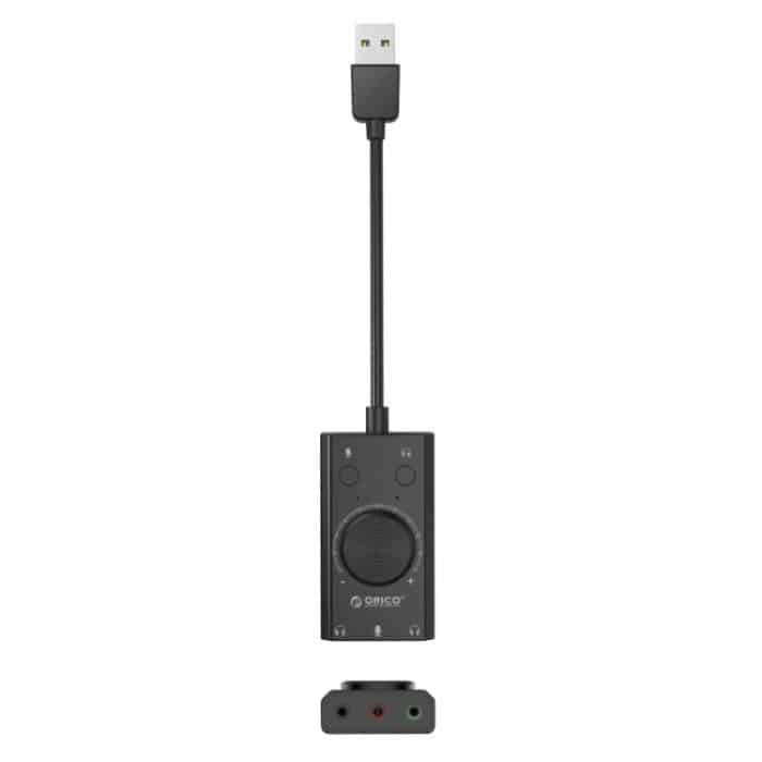 ORICO SC2 Multifunktionale externe USB-Soundkarte ohne Treiber mit 2 x Headset-Anschlüssen und 1 x Mikrofon-Anschluss und Lautstärkeregelung, ORICO SC2 – Bild 4