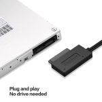Professionelle USB 2.0 bis 7 + 6Pin Slimline SATA Kabeladapter Anzeige – Bild 5