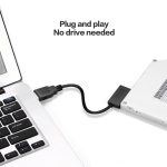 Professionelle USB 2.0 bis 7 + 6Pin Slimline SATA Kabeladapter Anzeige – Bild 6