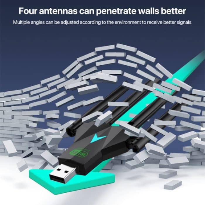 1300Mbps 5G Drahtlose Netzwerkkarte Gigabit Dual Band Treiberloser USB WiFi Empfänger – Bild 11