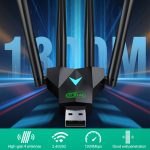 1300Mbps 5G Drahtlose Netzwerkkarte Gigabit Dual Band Treiberloser USB WiFi Empfänger – Bild 5