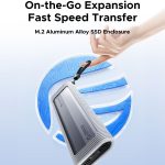 ORICO AXM2-G2-V1-GY-BP M.2 NVMe SSD-Gehäuse mit Silikon-Schutzhülle und Typ-C+USB-Hülle – Bild 3