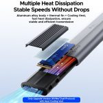 ORICO AXM2-G2-V1-GY-BP M.2 NVMe SSD-Gehäuse mit Silikon-Schutzhülle und Typ-C+USB-Hülle – Bild 5