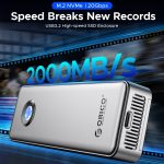 ORICO OUM2-G20-GY-BP 20 Gbit/s M.2 SSD-Gehäuse mit Typ-C+USB-Kabel – Bild 3