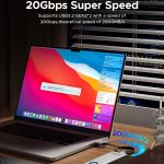 ORICO OUM2-G20-GY-BP 20 Gbit/s M.2 SSD-Gehäuse mit Typ-C+USB-Kabel – Bild 7