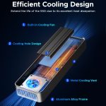 ORICO OUM2-G20-GY-BP 20 Gbit/s M.2 SSD-Gehäuse mit Typ-C+USB-Kabel – Bild 8