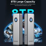 ORICO OUM2-G20-GY-BP 20 Gbit/s M.2 SSD-Gehäuse mit Typ-C+USB-Kabel – Bild 9