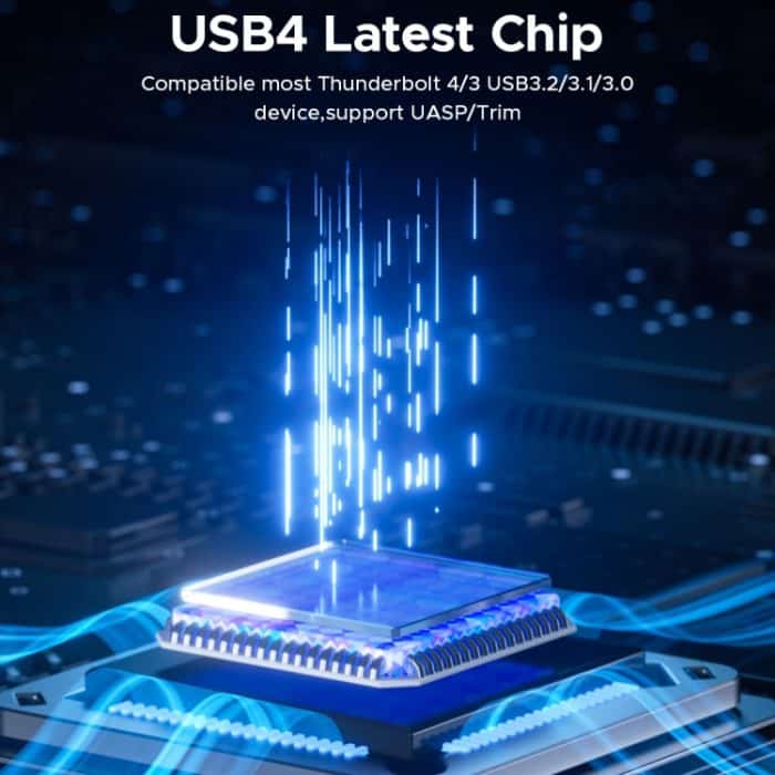 ORICO OUM2-U4-GY-BP 40 Gbit/s M.2 SSD-Gehäuse mit Typ-C+USB-Kabel – Bild 7