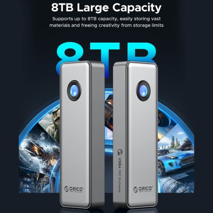 ORICO OUM2-U4-GY-BP 40 Gbit/s M.2 SSD-Gehäuse mit Typ-C+USB-Kabel – Bild 10