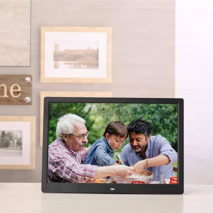 14-Zoll-Digitalfotorahmen Elektronischer Fotorahmen Ultraschmale Seitenunterstützung 1080P Wandwerbemaschine – Bild 6