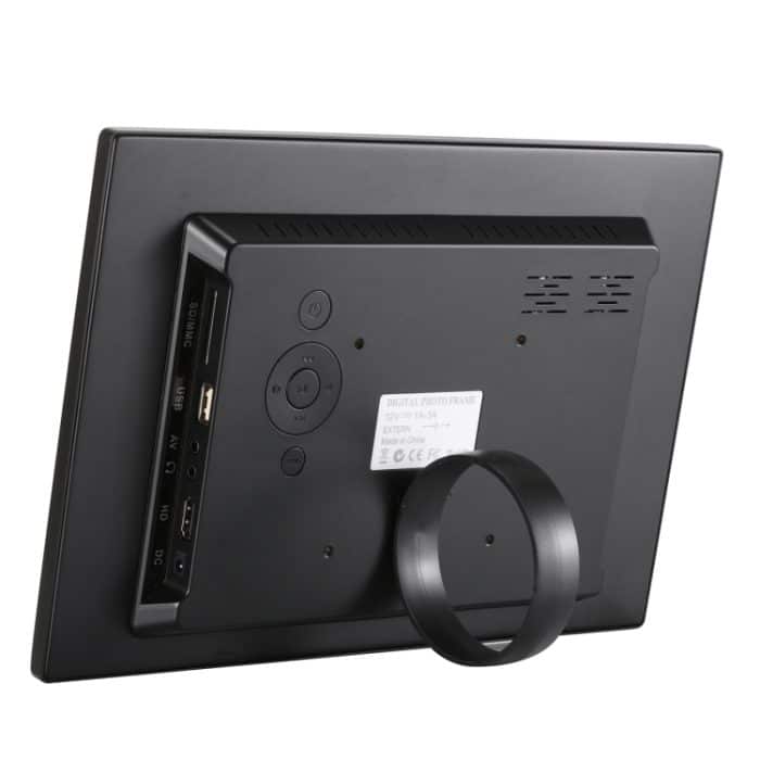 HSD1202 12,1 Zoll 1280x800 Hochauflösungsdiehbetriebsdigitaler Fotorahmen mit Halter und Fernbedienung, Unterstützung von SD / MMC / MS -Karte / USB -Anschluss, US -Plug, Stecker – Bild 4