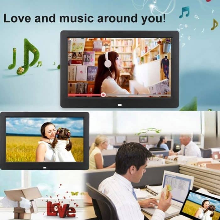 13-Zoll-LED-Display-Digital-Fotorahmen mit Halterung und Fernbedienung, Allwinner F16, unterstützt SD-/MS-/MMC-Karte und USB, 13 inch/F16 – Bild 7