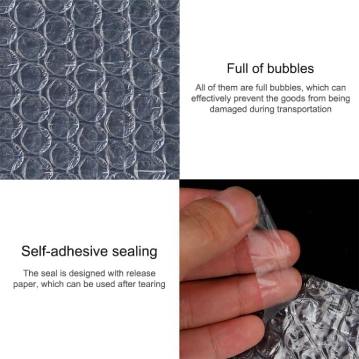 2000 PCS Doppelschichtiger selbstklebender Sprudelbeutel, Größe: 20x25 + 4 cm – Bild 7