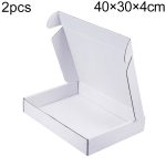 2 Stück Versandkartons, Kleidungsverpackungsbox, Farbe: Weiß, Größe: 40 x 30 x 4 cm