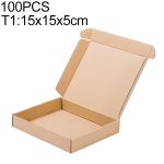 100 PCS Kraftpapier Versandkarton Verpackungsbox, Größe: T1, 15x15x5cm