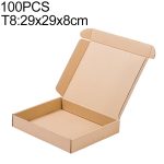 100 PCS Kraftpapier Versandkarton Verpackungskarton, Größe: T8, 29x29x8cm