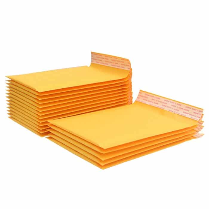 100 Stück Kraftpapier-Umschlagbeutel, Express-Luftpolsterbeutel, Verpackungsbeutel, Größe: 15 x 18 + 4 cm – Bild 2
