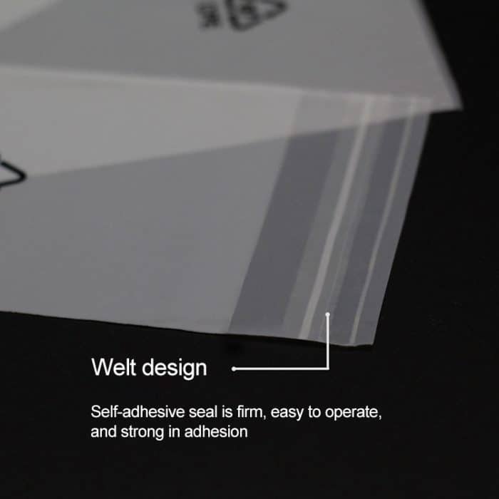 200 PCS Frosted Translucent CPE Selbstklebende Tasche Zip Lock Bag Verpackungstasche, Größe: 7x12 + 2cm – Bild 5