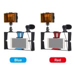 PULUZ 3-in-1-Vlogging-Live-Übertragung, LED-Selfie-Licht, Smartphone-Video-Rig-Kits mit Mikrofon + Kaltschuh-Stativkopf für iPhone, Galaxy, Huawei, Xiaomi, HTC, LG, Google und andere Smartphones, 3-in-1, 3-in-1(Red), 3-in-1(US), 3-in-1(UAE) – Bild 11