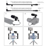 PULUZ 3-in-1-Vlogging-Live-Übertragung, LED-Selfie-Licht, Smartphone-Video-Rig-Kits mit Mikrofon + Kaltschuh-Stativkopf für iPhone, Galaxy, Huawei, Xiaomi, HTC, LG, Google und andere Smartphones, 3-in-1, 3-in-1(Red), 3-in-1(US), 3-in-1(UAE) – Bild 7
