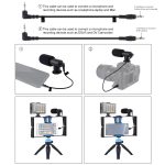 PULUZ 4-in-1-Vlogging-Live-Übertragung, LED-Selfie-Licht, Smartphone-Video-Rig-Kits mit Mikrofon + Stativhalterung + Kaltschuh-Stativkopf für iPhone, Galaxy, Huawei, Xiaomi, HTC, LG, Google und andere Smartphones, 4-in-1(Blue), 4 in 1, 4-in-1(US)... – Bild 7