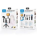 PULUZ 4-in-1-Vlogging-Live-Übertragung, LED-Selfie-Licht, Smartphone-Video-Rig-Kits mit Mikrofon + Stativhalterung + Kaltschuh-Stativkopf für iPhone, Galaxy, Huawei, Xiaomi, HTC, LG, Google und andere Smartphones, 4-in-1(Blue), 4 in 1, 4-in-1(US)... – Bild 10