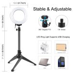 PULUZ 4,7 Zoll 12 cm USB 3 Modi Dimmbarer LED-Ring Vlogging Fotografie Videolichter + Desktop-Stativhalter mit Kaltschuh-Stativ-Kugelkopf – Bild 3