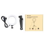 PULUZ 6,2 Zoll 16 cm USB 3 Modi Dimmbarer LED-Ring Vlogging Fotografie Videolichter + Desktop-Stativhalter mit Kaltschuh-Stativkugelkopf – Bild 8