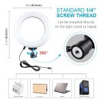 PULUZ 1.1m Stativhalterung + Live Broadcast Dual Phone Halterung + 6,2 Zoll 16cm LED Ring Vlogging Video Light Kits – Bild 4
