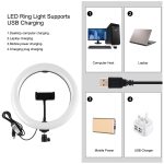 PULUZ 1,1 m Stativhalterung + 10,2 Zoll 26 cm gebogene Oberfläche RGBW-LED-Ring-Vlogging-Videoleuchte Live-Broadcast-Kits mit Fernbedienung und Telefonklemme – Bild 4