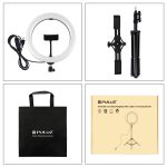 PULUZ Duale Telefonhalterungen, horizontaler Halter + 1,1 m Stativhalterung + 10,2 Zoll 26 cm LED-Ring, Vlogging-Videoleuchte, Live-Übertragungs-Kits – Bild 12