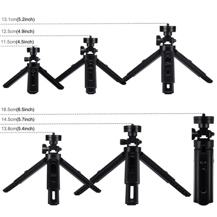 PULUZ 4,7 Zoll 12 cm USB 3 Modi Dimmbare LED-Ring-Vlogging-Fotografie-Videoleuchten + Taschenstativ-Montagesatz mit Kaltschuh-Stativ-Kugelkopf, 4.7 inch Light+Pocket Tripod – Bild 3