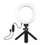 PULUZ 6,2 Zoll 16 cm USB 3 Modi Dimmbare LED-Ring-Vlogging-Fotografie-Videoleuchten + Taschenstativ-Montagesatz mit Kaltschuh-Stativ-Kugelkopf, 6.2 inch Light+Pocket Tripod – Bild 2