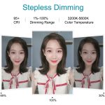 PULUZ 10,2 Zoll 26 cm Licht + 1,1 m Stativhalterung + Duale Telefonhalterungen USB 3 Modi Dimmbare Dual-Farbtemperatur LED gebogener diffuser Lichtring Vlogging Selfie Fotografie Videoleuchten mit Telefonklemme und Selfie-Fernbedienung... – Bild 6