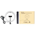 PULUZ 10,2 Zoll 26 cm Selfie Beauty Light + Desktop-Stativhalterung USB 3 Modi Dimmbarer LED-Ring Vlogging Selfie Fotografie Videoleuchten mit Kaltschuh-Stativ-Kugelkopf und Telefonklemme, 10.2 inch+ Desktop Tripod, Tripod Mount + 10.2 inch – Bild 12