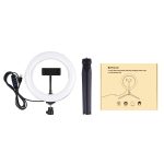 PULUZ 7,9 Zoll 20 cm Licht + Desktop-Stativhalterung USB 3 Modi Dimmbare Dual-Farbtemperatur LED gebogener Lichtring Vlogging Selfie Beauty Fotografie Videoleuchten mit Telefonklemme, 7.9 inch + Desktop Tripod, 7.9 inch+Tripod – Bild 11
