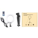 PULUZ 6,2 Zoll 16 cm RGBW-Licht + Desktop-Stativhalterung + USB-dimmbare LED-Ring-Vlogging-Fotografie-Videoleuchten mit Kaltschuh-Stativ-Kugelkopf und Fernbedienung, Tripod Mount + 6.2 inch RGBW / Remote – Bild 13