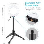 PULUZ 4,7 Zoll 12 cm Ringlicht + Desktop-Stativ Selfie Stick Halterung USB Weißlicht LED Ring Selfie Beauty Vlogging Fotografie Videoleuchten Kits – Bild 2