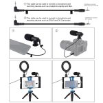 PULUZ 4-in-1-Vlogging-Liveübertragungs-Smartphone-Video-Rig + 4,7-Zoll-12-cm-RGBW-Ring-LED-Selfie-Licht + Mikrofon + Taschenstativ-Montagekit mit Kaltschuh-Stativkopf, 4-in-1, 4-in-1 RGBW Ring LED – Bild 7