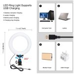PULUZ 4-in-1-Vlogging-Liveübertragungs-Smartphone-Video-Rig + 4,7-Zoll-12-cm-RGBW-Ring-LED-Selfie-Licht + Mikrofon + Taschenstativ-Montagekit mit Kaltschuh-Stativkopf, 4-in-1, 4-in-1 RGBW Ring LED – Bild 8