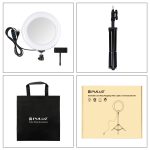 PULUZ 7,9 Zoll 20 cm Spiegelleuchte + 1,1 m Stativhalterung, USB, 3 Modi, dimmbar, Dual-Farbtemperatur, gebogener LED-Lichtring, Vlogging, Selfie, Fotografie, Videoleuchten mit Spiegel und Telefonklemme, 7.9 inch Mirror Light + 1.1m Mount – Bild 11