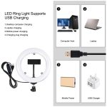 PULUZ 7,9 Zoll 20 cm Spiegelleuchte + 1,1 m Stativhalterung, USB, 3 Modi, dimmbar, Dual-Farbtemperatur, gebogener LED-Lichtring, Vlogging, Selfie, Fotografie, Videoleuchten mit Spiegel und Telefonklemme, 7.9 inch Mirror Light + 1.1m Mount – Bild 4