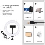 PULUZ 7,9 Zoll 20 cm USB-RGB-Licht + 1,1 m Stativmontage, dimmbare LED-LED mit zwei Farbtemperaturen, gebogener LED-Lichtring, Vlogging, Selfie-Fotografie, Videoleuchten mit Telefonklemme, 7.9 inch RGBWW + 1.1m Mount – Bild 4