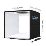 PULUZ 25 cm faltbare, tragbare Ring-LED-Fotobeleuchtungs-Studio-Zeltbox mit hohem CRI + schattenloses Lichtlampen-Panel-Pad mit 12 Farben Hintergründen, Größe: 25 cm x 25 cm x 25 cm, 25cm High CRI Box + Shadowless Light... – Bild 3