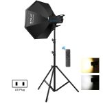 PULUZ 150 W 3200 K-5600 K Fotostudio-Stroboskop-Blitzlicht-Set mit Softbox-Reflektor und Stativ, 120W 2700K-6500K Light Kit US Plug, 120W 2700K-6500K Light Kit AU Plug, 120W 2700K-6500KK Light Kit EU Plug, 120W 2700K-6500K Light Kit UK Plug