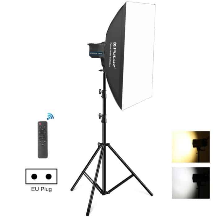 PULUZ 150 W 3200 K-5600 K Fotostudio-Stroboskop-Blitzlicht-Set mit Softbox-Reflektor und Stativ, Rectangle 120W 2700K-6500K Light Kit AU Plug, Rectangle 120W 2700K-6500K Light Kit EU Plug, Rectangle 120W 2700K-6500K Light Kit UK Plug... – Bild 1