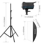 PULUZ 150 W 3200 K-5600 K Fotostudio-Stroboskop-Blitzlicht-Set mit Softbox-Reflektor und Stativ, Rectangle 120W 2700K-6500K Light Kit AU Plug, Rectangle 120W 2700K-6500K Light Kit EU Plug, Rectangle 120W 2700K-6500K Light Kit UK Plug... – Bild 3