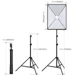 PULUZ Softbox-Beleuchtungsset, 2 Stück, 50 x 70 cm, professionelle Fotostudio-Fotografie-Lichtausrüstung mit 2 x E27-Fassung, Fotografie-Beleuchtungsset, 2 PCS Single Bulb EU Plug, 2 PCS Single Bulb US Plug – Bild 3